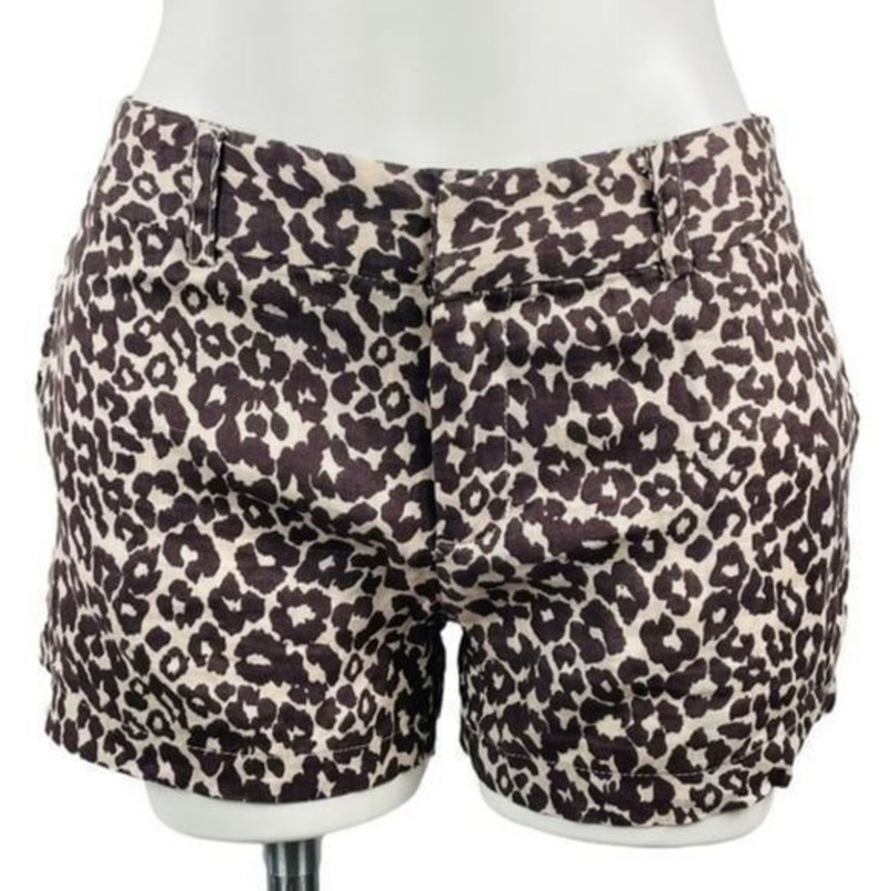 Cynthia Rowley Women's leopard print linen shorts, women's size 8